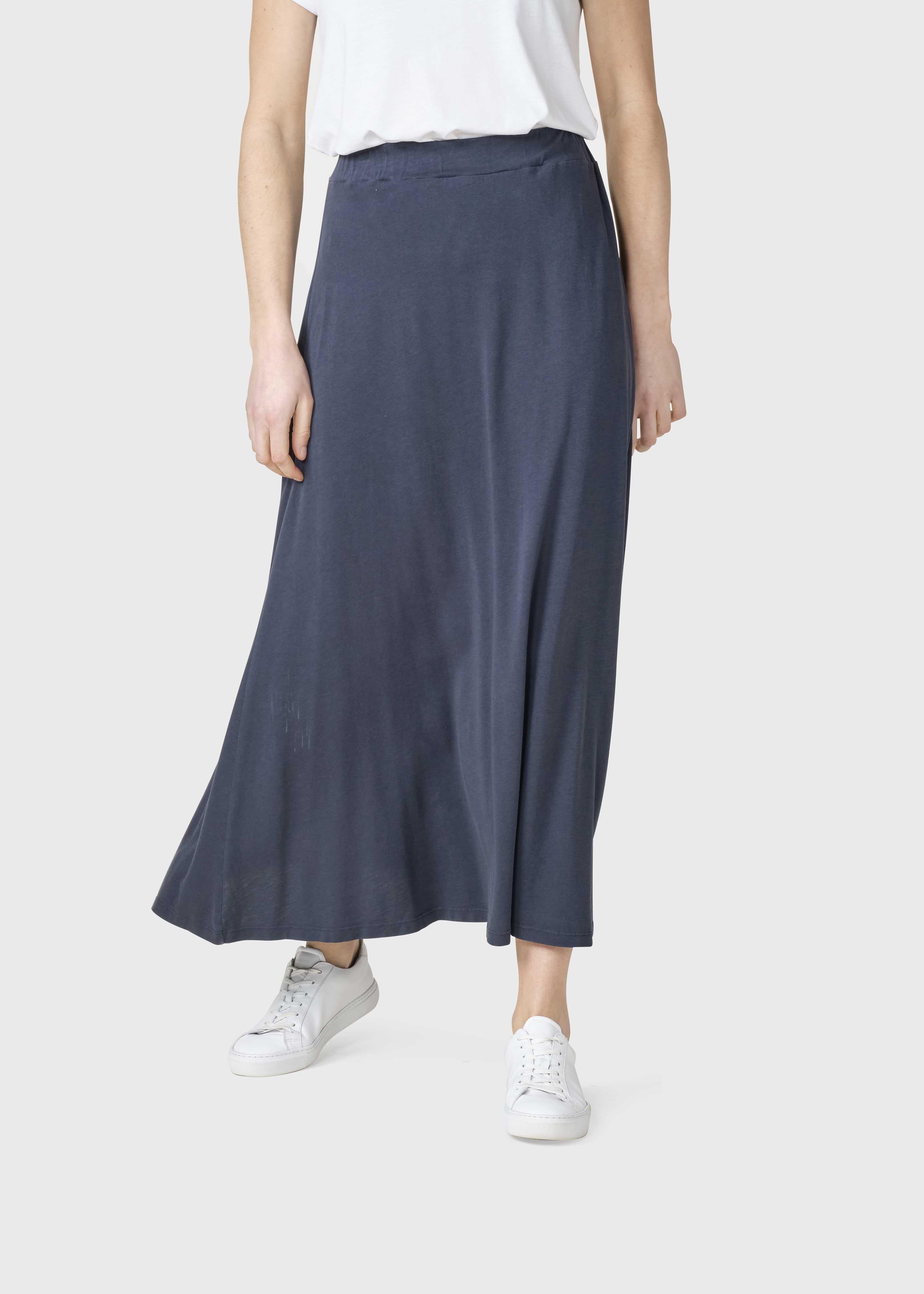 Klitmøller Nora Long Skirt Navy OCS Rock Damen blau